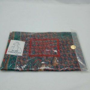 Vintage Avon Scarf Created in Italy Ducks Paisley Red Green Blue 30” x 30” New